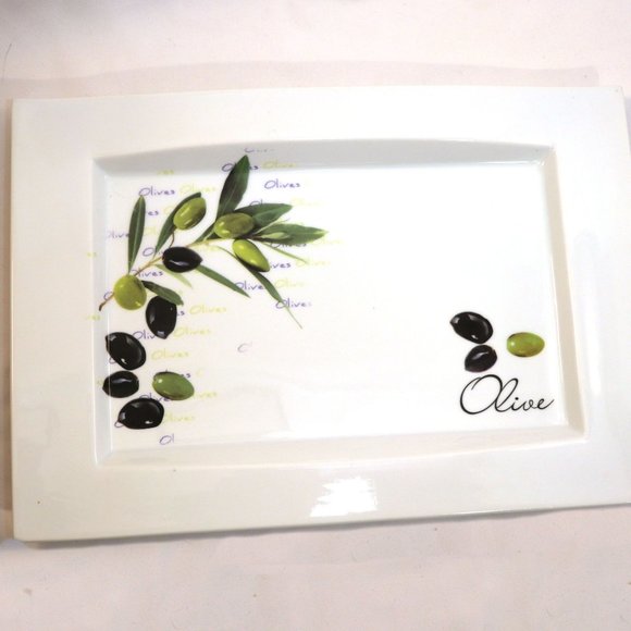 D'Moda Italy Olive Branch Collection Rectangular P - Picture 1 of 7